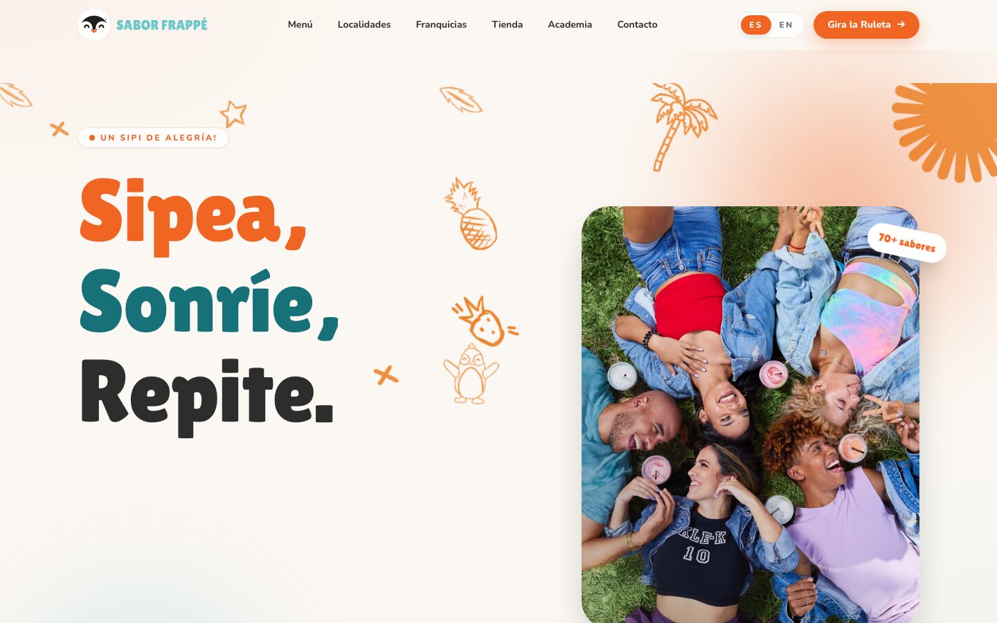 saborfrappe.com — sitio construido por Wupli